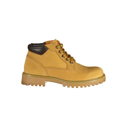 Lace-Up Boots by Lumberjack for men in polyester polyurethane leather yellow & print showcases a ergonomic silhouette from the Men's Polyester Polyurethane Leather Lace-Up Boots collection, featuring a ergonomic and a ergonomic .