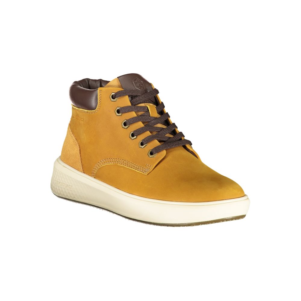 Sneakers by Lumberjack for men in polyester & polyurethane black & yellow presents a sumptuous silhouette, artfully capturing the essence of the The Blend Men's High-Top Polyester & Polyurethane Sneakers with its sumptuous high-top style design.