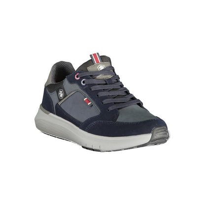 Lumberjack Heart Men's Athletic Polyester Polyurethane Leather Sneakers - Blue Brown Signature