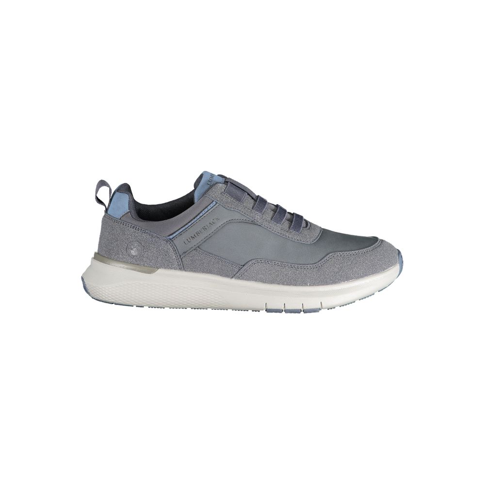 Athletic Sneakers by Lumberjack for men in polyester & polyurethane blue showcases a architectural silhouette, artfully capturing the essence of the Men's Athletic Polyester & Polyurethane Sneakers with its signature architectural athletic style construction.