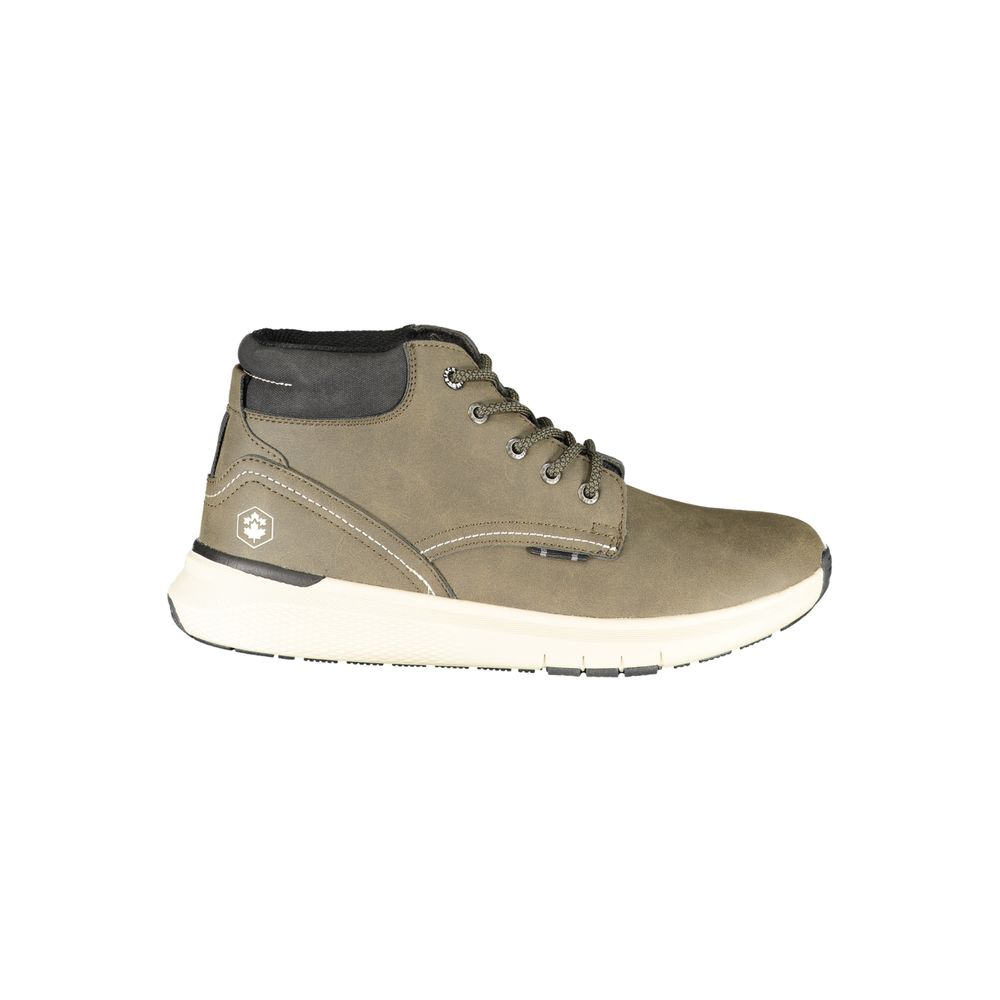 Lace-Up Boots by Lumberjack for men in polyester & polyurethane green & print showcases a aeronautic silhouette as Men's Polyester & Polyurethane Lace-Up Boots, artfully defined by a aeronautic and a aeronautic .