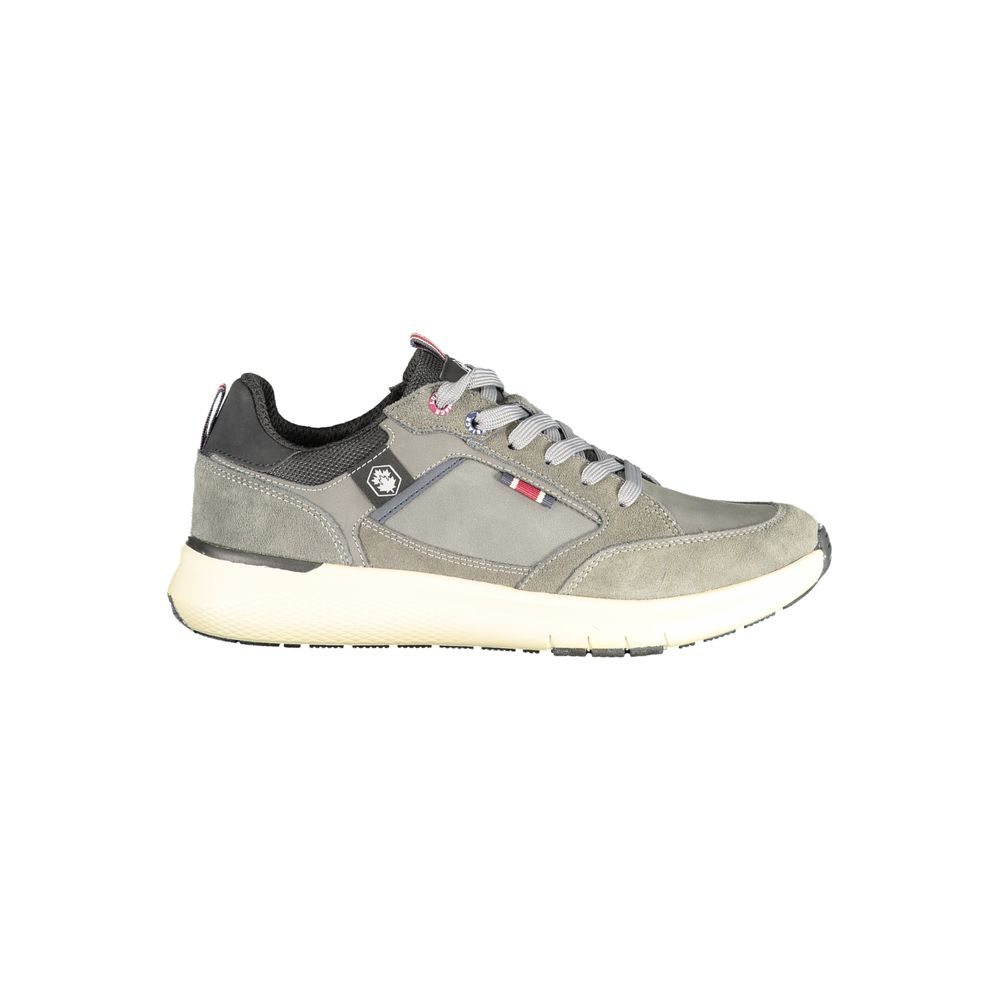 Athletic Sneakers by Lumberjack for men in polyester & polyurethane gray presents a sleek silhouette, perfectly capturing the athletic style essence of Men's Athletic Polyester & Polyurethane Sneakers with its sleek design and premium finish.