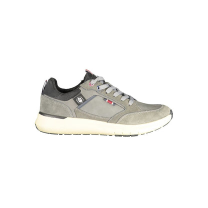 Athletic Sneakers by Lumberjack for men in polyester & polyurethane gray presents a sleek silhouette, perfectly capturing the athletic style essence of Men's Athletic Polyester & Polyurethane Sneakers with its sleek design and premium finish.