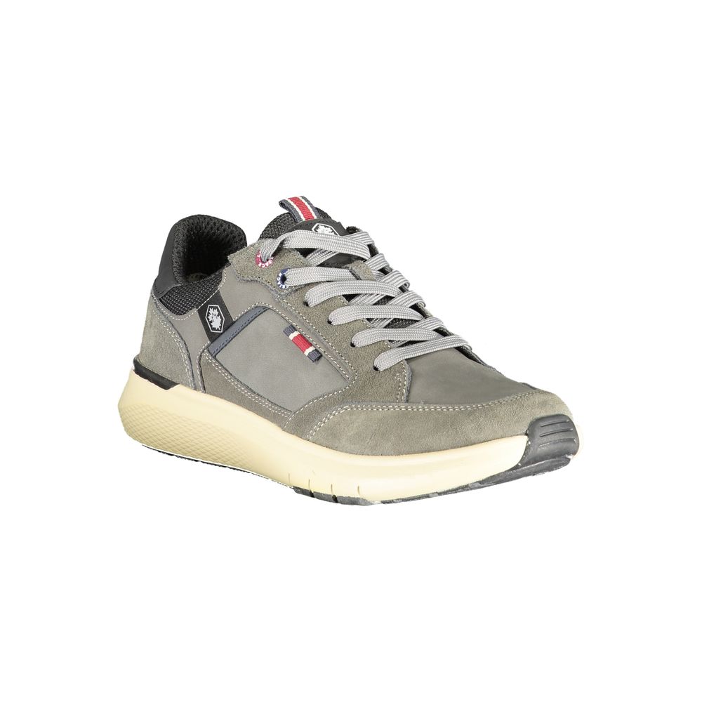 Athletic Sneakers by Lumberjack for men in polyester & polyurethane gray features an stately silhouette, showcasing the signature athletic style of the Men's Athletic Polyester & Polyurethane Sneakers collection with a truly stately finish.