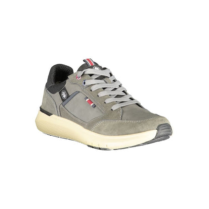 Athletic Sneakers by Lumberjack for men in polyester & polyurethane gray features an stately silhouette, showcasing the signature athletic style of the Men's Athletic Polyester & Polyurethane Sneakers collection with a truly stately finish.