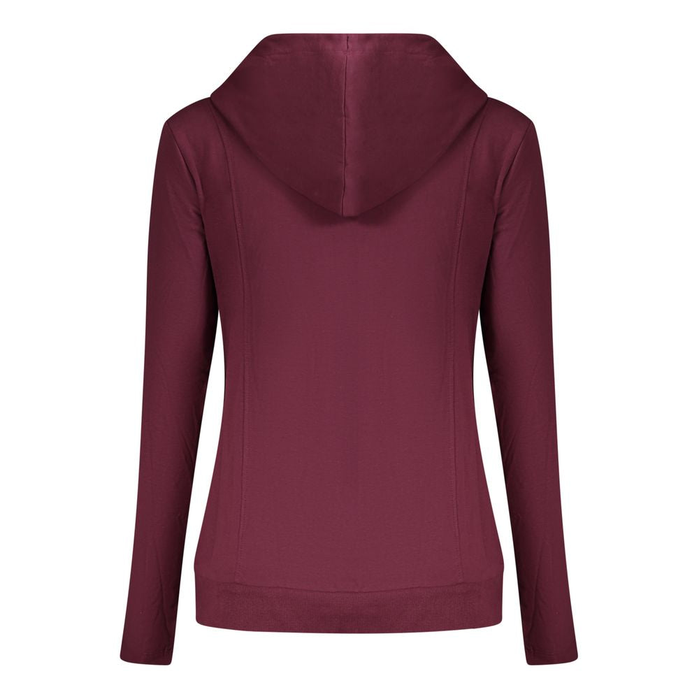 Hooded Sweatshirt Hoodie by Freddy for women in stretch cotton & rhinestone purple features an avant-garde silhouette, showcasing a sophisticated hooded neckline and detail for a truly avant-garde finish.