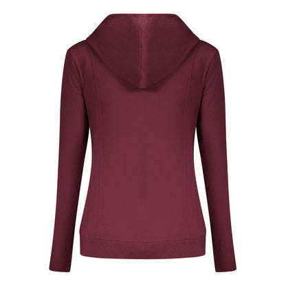 Hooded Sweatshirt Hoodie by Freddy for women in stretch cotton & rhinestone purple features an avant-garde silhouette, showcasing a sophisticated hooded neckline and detail for a truly avant-garde finish.