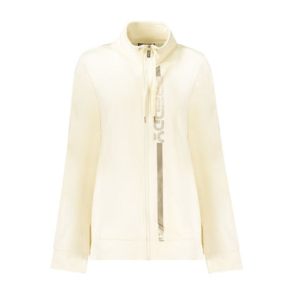 Sweatshirt by Freddy for women in stretch cotton & rhinestone white & signature showcases a slouchy chic silhouette, artfully detailed with a slouchy chic and for a slouchy chic finish.