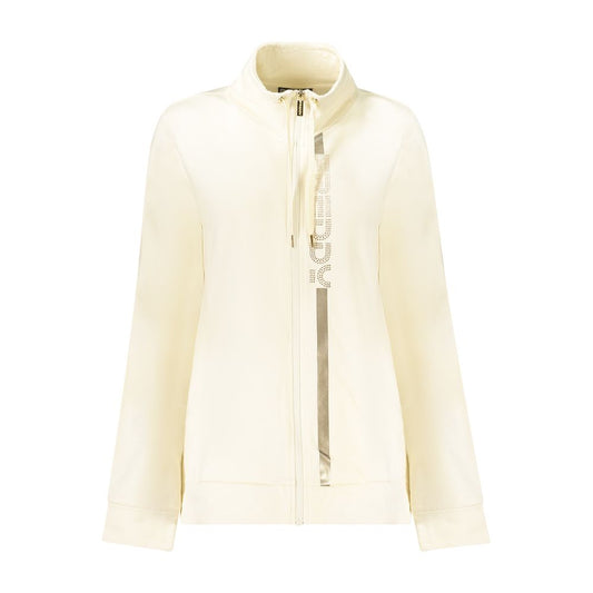 Sweatshirt by Freddy for women in stretch cotton & rhinestone white & signature showcases a slouchy chic silhouette, artfully detailed with a slouchy chic and for a slouchy chic finish.