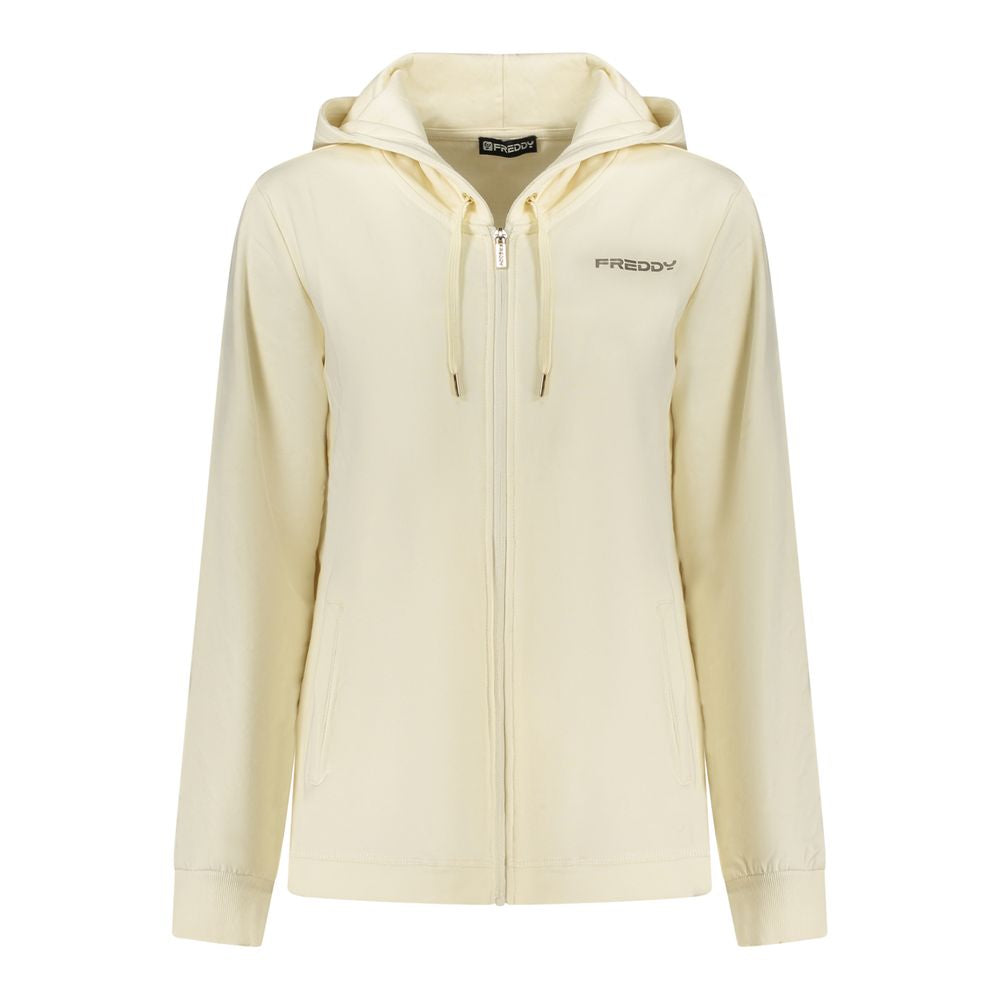 Sweatshirt by Freddy for women in stretch cotton white & print features an enviable silhouette, showcasing a premium and refined for a truly enviable finish.