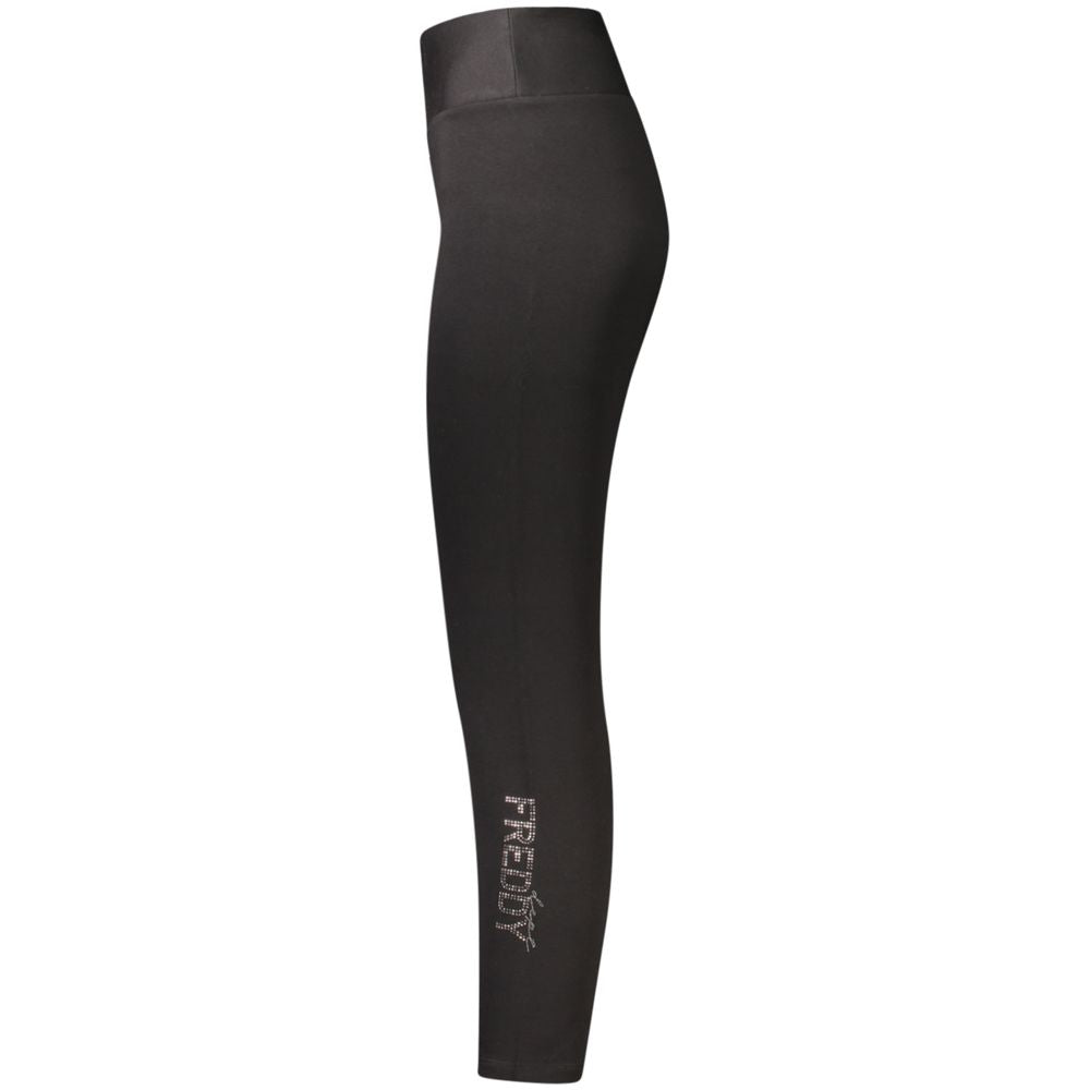 Sweatpants by Freddy for women in stretch cotton black & print features an versatile silhouette, integrating performance-ready with a versatile athletic, long, and .