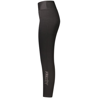 Sweatpants by Freddy for women in stretch cotton black & print features an versatile silhouette, integrating performance-ready with a versatile athletic, long, and .