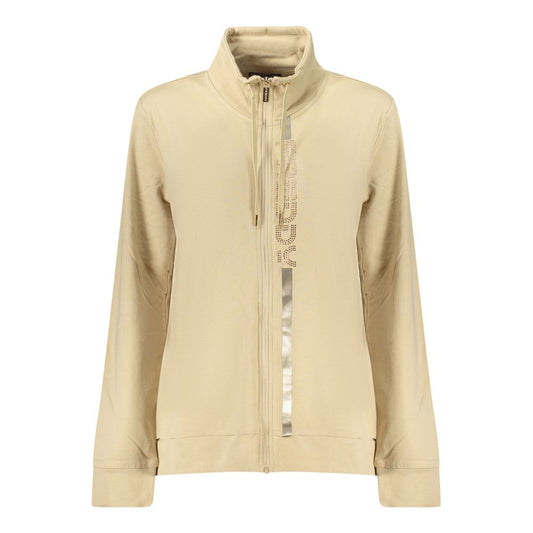 Sweatshirt by Freddy for women in stretch cotton & rhinestone beige features an exquisite silhouette, showcasing and details for a exquisite look.