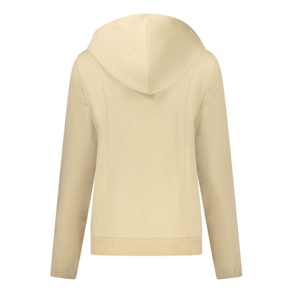 Hooded Sweatshirt Hoodie by Freddy for women in stretch cotton & rhinestone beige features an dramatic silhouette, showcasing a sophisticated hooded neckline and dramatic for a refined, modern aesthetic.