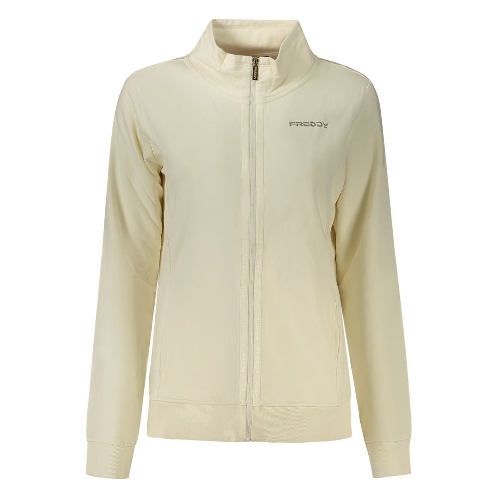 Sweatshirt by Freddy for women in cotton white & print features a unrivaled silhouette with a refined and unrivaled detailing for a sophisticated look.