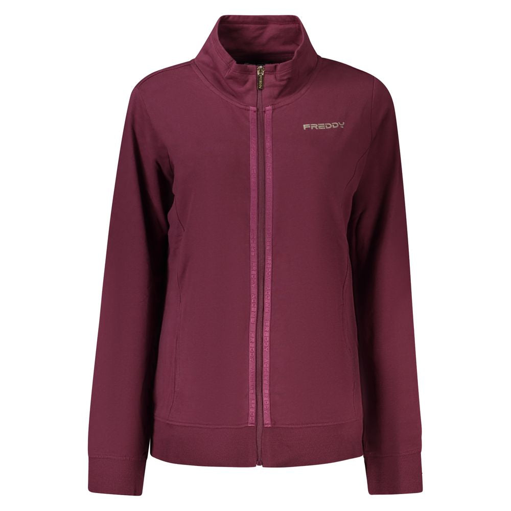 Sweatshirt by Freddy for women in cotton purple & print presents a smart casual silhouette, featuring a smart casual and for a sophisticated look.