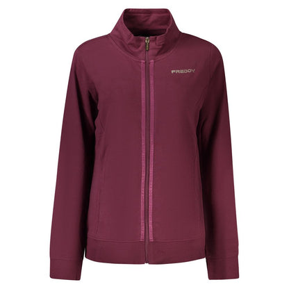 Sweatshirt by Freddy for women in cotton purple & print presents a smart casual silhouette, featuring a smart casual and for a sophisticated look.