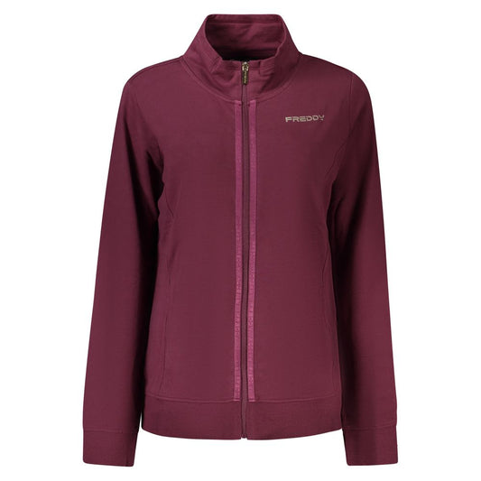 Sweatshirt by Freddy for women in cotton purple & print presents a smart casual silhouette, featuring a smart casual and for a sophisticated look.