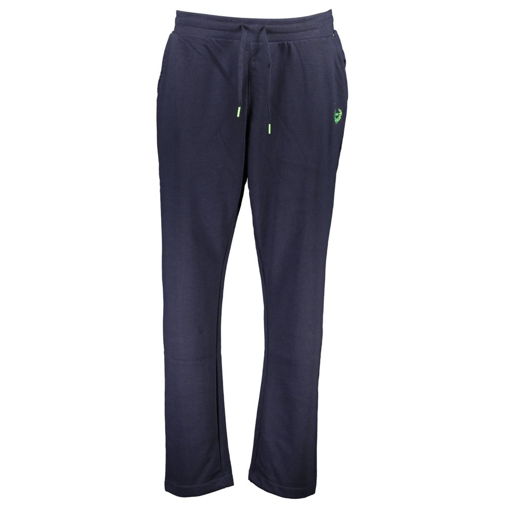 Trousers by Gianmarco Venturi for men in cotton blue presents a perennial silhouette, meticulously tailored with a athletic cut, long finish, and an elegant .