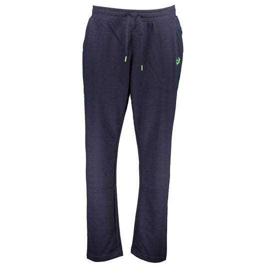 Trousers by Gianmarco Venturi for men in cotton blue presents a perennial silhouette, meticulously tailored with a athletic cut, long finish, and an elegant .