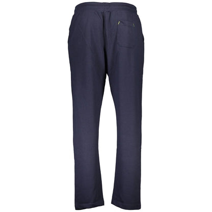 Trousers by Gianmarco Venturi for men in cotton blue presents a smart silhouette, meticulously detailed with a smart athletic, a smart long, and a smart .