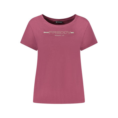 T-Shirt by Freddy for women in leather cotton polyester polyurethane green & purple features an edgy silhouette, meticulously detailed with a sophisticated and for a truly edgy finish.