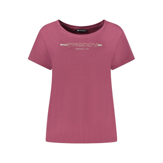 T-Shirt by Freddy for women in leather cotton polyester polyurethane green & purple features an edgy silhouette, meticulously detailed with a sophisticated and for a truly edgy finish.
