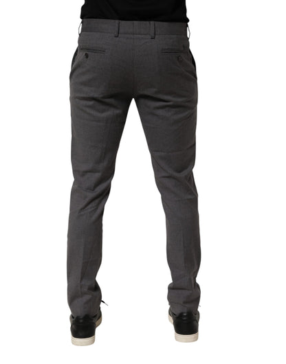Daniele Alessandrini Gray Polyester Formal Dress Trouser Pants