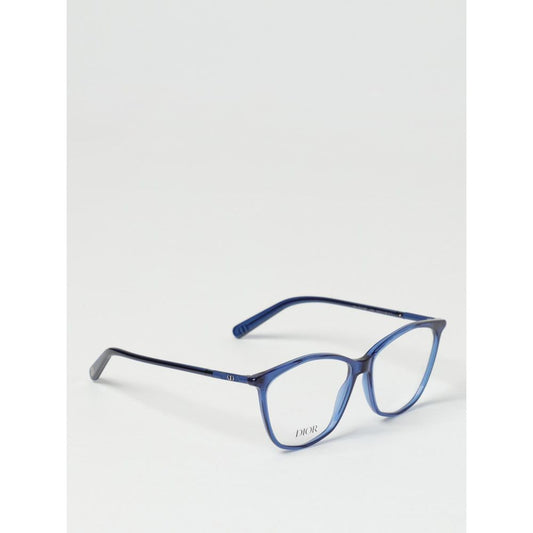 Eyeglasses Frames by Dior for women in polyester and blue showcases a refined silhouette, detailed with a blue coloured frame finish and a sophisticated .