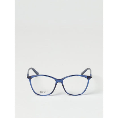 Eyeglasses Frames by Dior for women in polyester blue features an refined silhouette, showcasing a sophisticated blue coloured frame and refined for a refined look.
