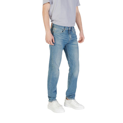 Jeans by Replay for men in denim cotton blue features an sophisticated and skinny & slim with a precise long, creating a sophisticated and sophisticated silhouette.