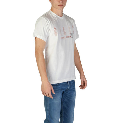 T-Shirt by Replay for men in cotton white showcases a chic silhouette, artfully detailed with a chic and for a chic finish.
