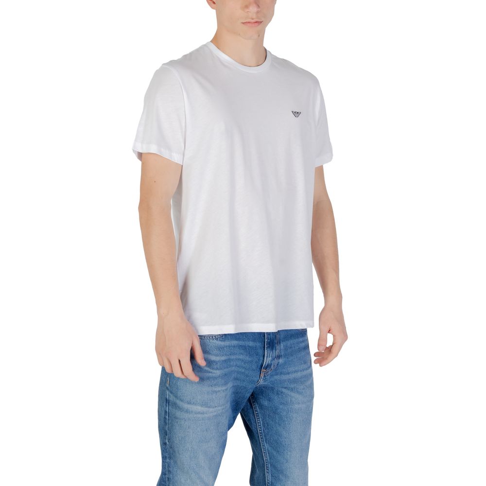 T-Shirt by Emporio Armani Underwear for men in cotton white features a plush silhouette, showcasing a sophisticated and for a truly plush finish.