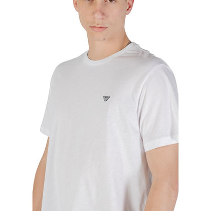T-Shirt by Emporio Armani Underwear for men in cotton white showcases a chic silhouette, artfully detailed with a chic and for a chic finish.