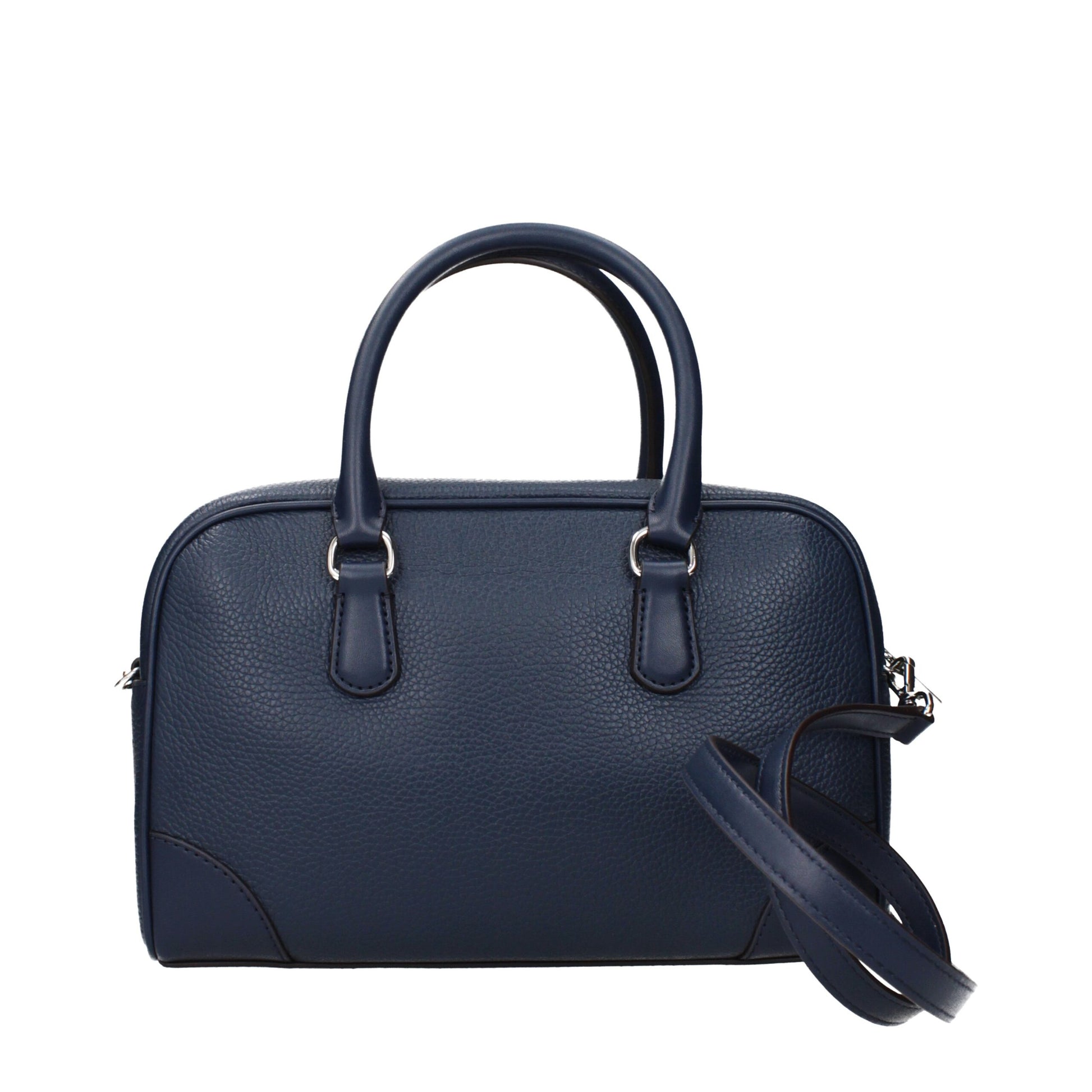 Handbag by Michael Kors for women in leather blue features a refined silhouette, showcasing a secure , organized , and versatile adjustable-strap for a refined finish.