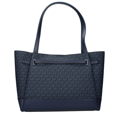 Shoulder Bag by Michael Kors for women in fabric blue presents a statuesque silhouette, showcasing a secure and statuesque with versatile for a sophisticated look.