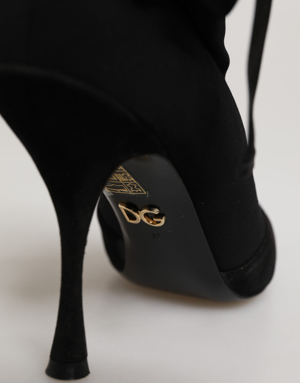 Dolce & Gabbana Women's Viscose & Goat Leather High-Heel Stiletto Lace-Up Ankle Short Boots - Black