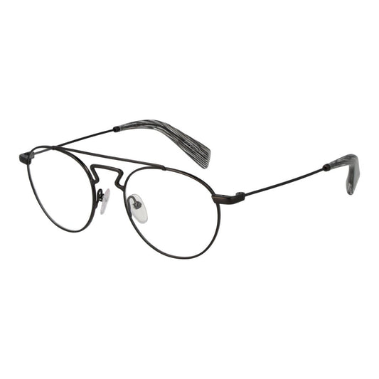 Eyeglasses Frames by Yohji Yamamoto for men in metal and black showcases an refined full-frame frame design featuring a sophisticated black coloured frame for an refined and refined aesthetic.