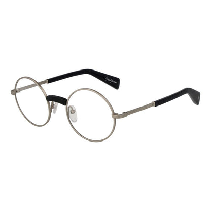 Eyeglasses Frames by Yohji Yamamoto for unisex in monel and silver showcases a refined silhouette, detailed with a silver coloured frame finish and a sophisticated full-frame frame design.