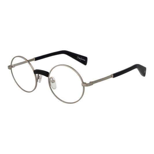 Eyeglasses Frames by Yohji Yamamoto for unisex in monel and silver showcases a refined silhouette, detailed with a silver coloured frame finish and a sophisticated full-frame frame design.