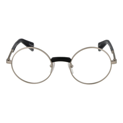 Eyeglasses Frames by Yohji Yamamoto for unisex in monel silver features an refined silhouette, showcasing a sophisticated silver coloured frame and refined full-frame frame design for a refined look.
