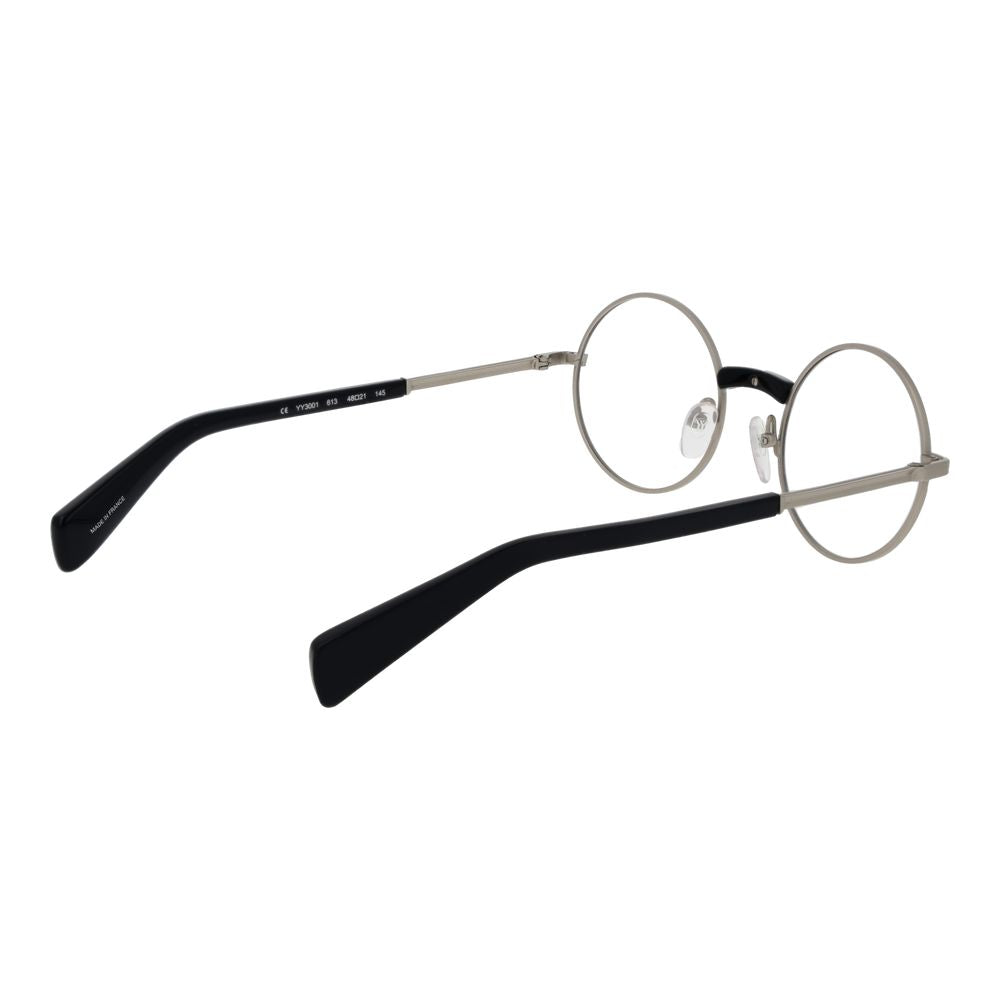 Eyeglasses Frames by Yohji Yamamoto for unisex in monel and silver showcases a refined silhouette, detailed with a silver coloured frame finish and a sophisticated full-frame frame design.