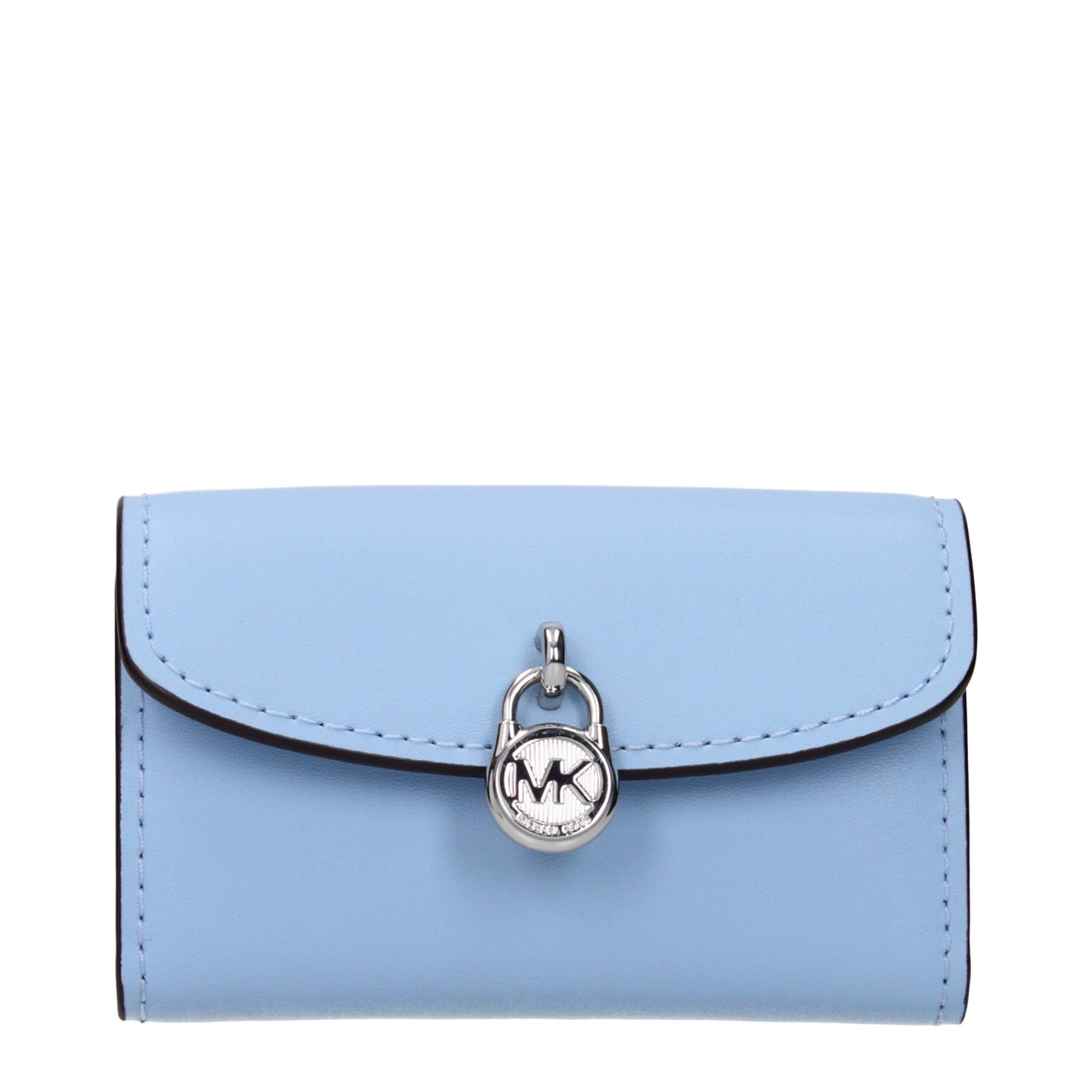 Wallet by Michael Kors for women in leather light-blue presents a architectural silhouette from the Leather Wallet collection, showcasing architectural coin-purse for a architectural finish.