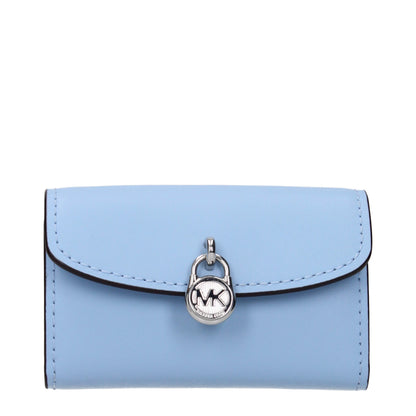 Wallet by Michael Kors for women in leather light-blue presents a architectural silhouette from the Leather Wallet collection, showcasing architectural coin-purse for a architectural finish.