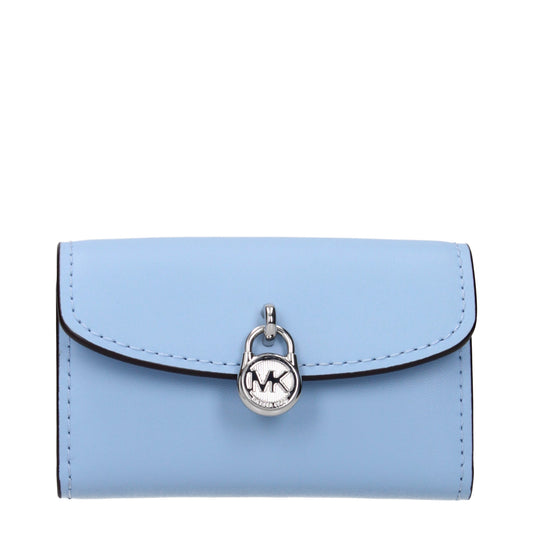 Wallet by Michael Kors for women in leather light-blue presents a architectural silhouette from the Leather Wallet collection, showcasing architectural coin-purse for a architectural finish.