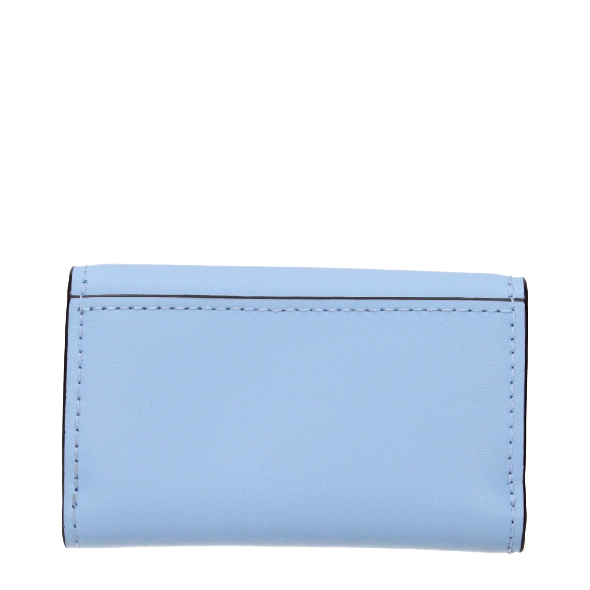 Wallet by Michael Kors for women in leather light-blue showcases a discerning silhouette, artfully capturing the essence of Leather Wallet with its functional coin-purse.