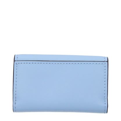 Wallet by Michael Kors for women in leather light-blue showcases a discerning silhouette, artfully capturing the essence of Leather Wallet with its functional coin-purse.