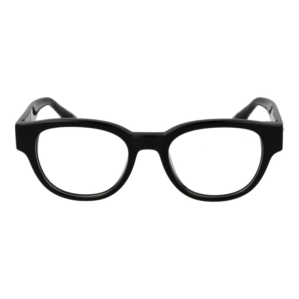 Eyeglasses Frames by Trussardi for men in acetate black showcases a refined full-frame frame design with a refined black coloured frame finish for a refined and sophisticated look.