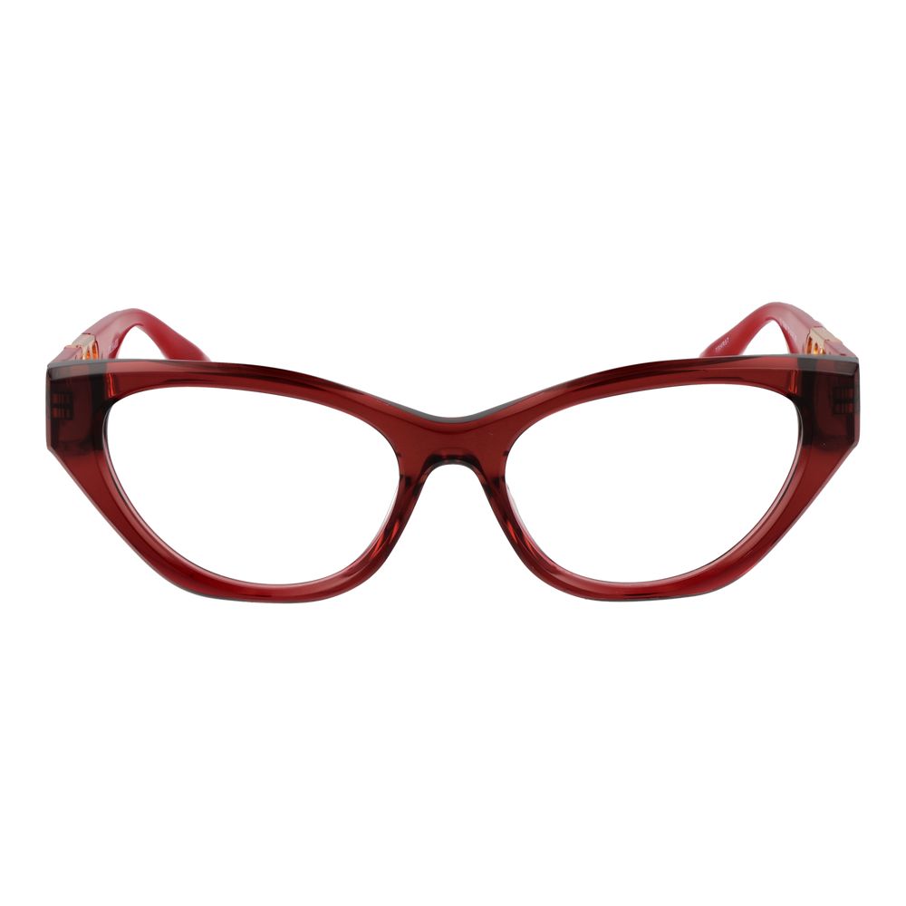 Eyeglasses Frames by Trussardi for women in acetate and red showcases an refined full-frame frame design featuring a sophisticated red coloured frame for an refined and refined aesthetic.