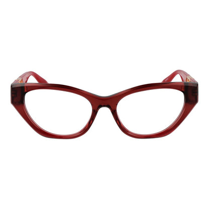Eyeglasses Frames by Trussardi for women in acetate and red showcases an refined full-frame frame design featuring a sophisticated red coloured frame for an refined and refined aesthetic.